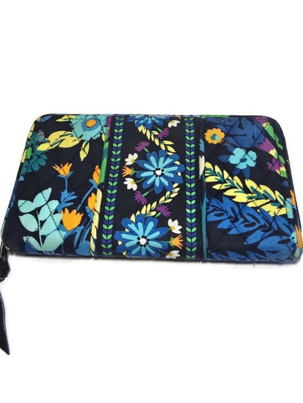 Vera Bradley Midnight Blues Accordion Wallet Zip Around Clutch Retired - Picture 8 of 15